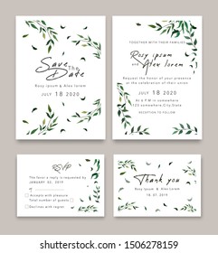 Wedding Invitations save the date card design with elegant garden anemone.