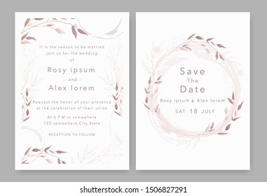 Wedding Invitations save the date card design with elegant garden anemone.