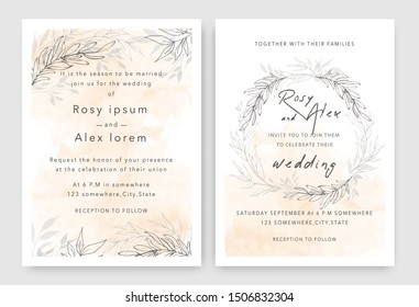 Wedding Invitations save the date card design with elegant garden anemone.