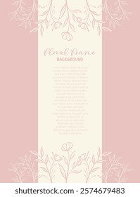 Wedding Invitations save the date card design with elegant pink floral background frame