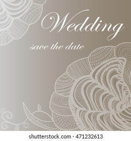 Wedding invitation.Vector greeting card. 