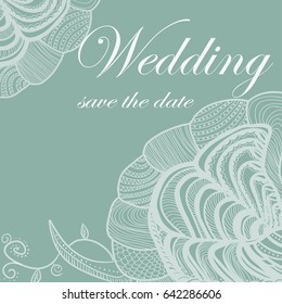 Wedding invitation.Vector greeting card. 