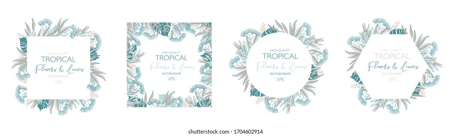 Wedding Invite, Invitation Menu Rsvp Thank You Card Vector Floral Greenery Design:green Leaves Foliage Herbs Greenery Berry Frame Border. Watercolor Template Set