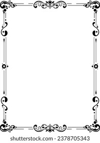 Wedding invititation  border and frame simple