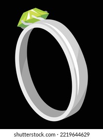 Wedding jewelry ring. Engagement symbol, silver jewellery for proposal marriage wed. Sign will you marry me