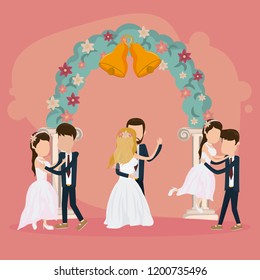 Wedding just married card