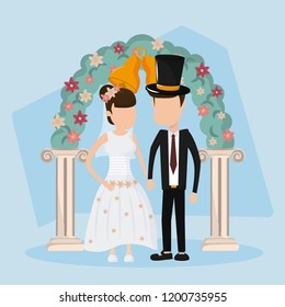 Wedding just married card