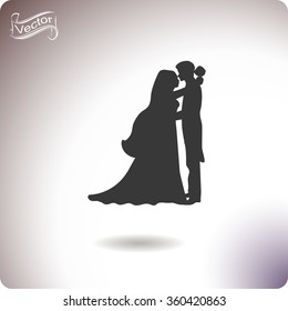 Wedding. Just Married. Vector icon