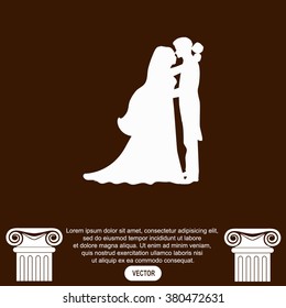 Wedding. Just Married. Vector icon