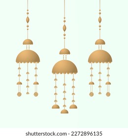 Wedding Kaleere Hangning Vector for choora decoration of bride