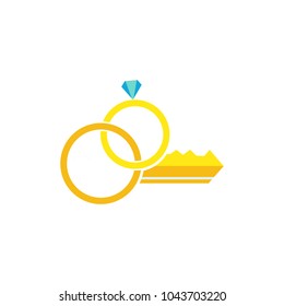 Wedding Key Logo Icon Design 