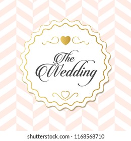 Wedding label, badges, design elements.