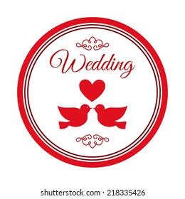 wedding label design ,vector illustration