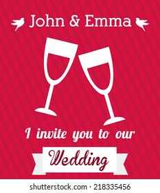 Wedding Label Design ,vector Illustration