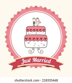 wedding label design ,vector illustration