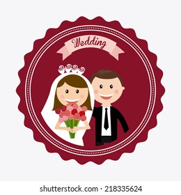 wedding label design ,vector illustration