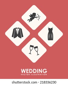 wedding label design ,vector illustration