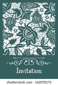 Wedding lace invitation