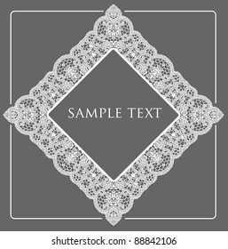 Wedding lace ornament frame