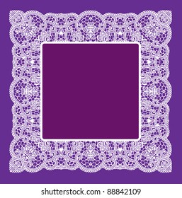 Wedding lace ornament frame