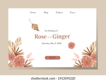 Wedding Landing Page Background Design