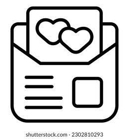 Wedding letter icon outline vector. Ceremony party. Buffet service