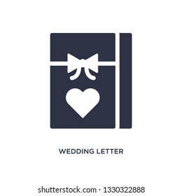 wedding letter icon. Simple element illustration from birthday party and wedding concept. wedding letter editable symbol design on white background. Can be use for web and mobile.