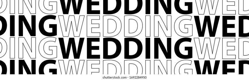 wedding lettering. The illustration is isolated on a white background. Can be used for banners and web design.