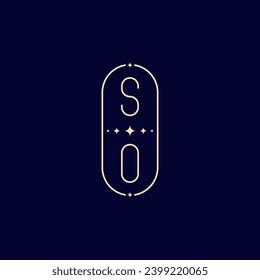 SO Hochzeit liegt Monogramm mit hochwertigem professionellem Design, das gut in allen Printmedien drucken wird