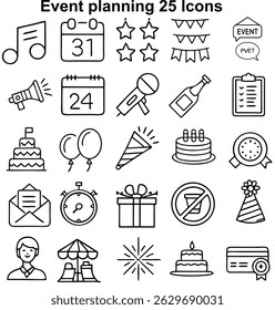 Wedding - Light Line Icons art