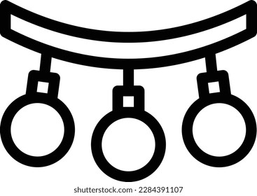 wedding lights Vector illustration on a transparent background.Premium quality symbols.Thin line vector icon for concept and graphic design.