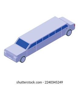 Wedding limousine icon isometric vector. Marriage event. Service site