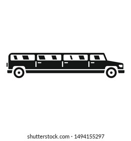 Wedding limousine icon. Simple illustration of wedding limousine vector icon for web design isolated on white background