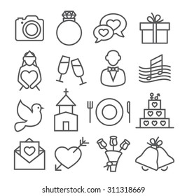 Wedding Line Icons