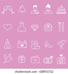 wedding line icons