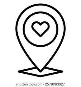 Wedding Location icon Black and white logo