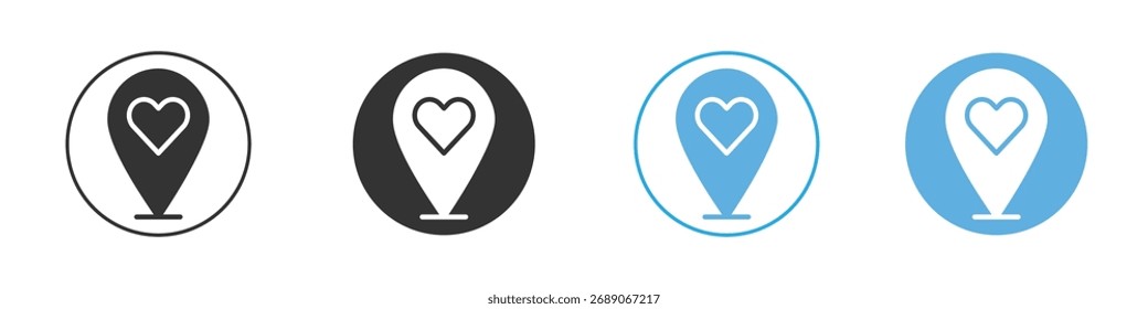 Icono de Locación de Boda. Plantilla de diseño de iconos gráficos