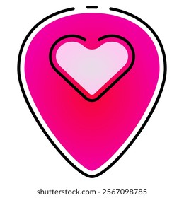 wedding location icon outline gradient colour style. Suitable for website design, logo, app, UI and etc. Based on the size of the icon in general, so it can be reduced.