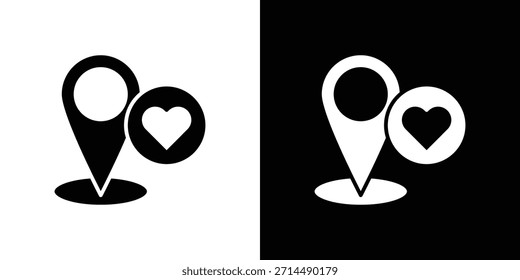 Boda Locación iconos Vector silueta diseño. Ilustración de Diseño gráfico plano de Vector.