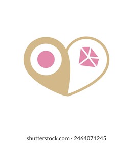 wedding location logo abstract symbol