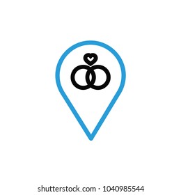 Wedding Location Logo Icon