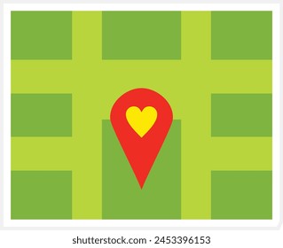 Symbol für die Vektorgrafik des Hochzeit-Speicherorts. Kann für Druck-, mobile und Web-Anwendungen verwendet werden.