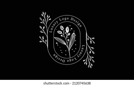 Wedding logo, Botanical rustic trendy greenery vector illustration Floral logo design for wedding invitation, RSVP, Thank you cards, save the date card, Vector illustration.
