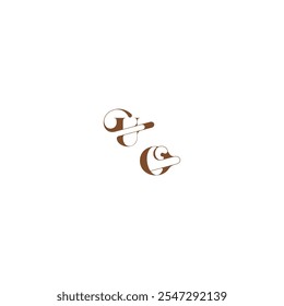 Concepto de logotipo de boda UO negrita y línea de cabello letra inicial elegante curva monograma
