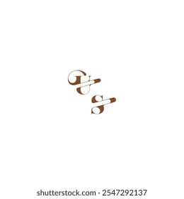 Hochzeitslogo Konzept US fett und Haarlinien Anfangsbuchstabe elegante Kurve Monogramm
