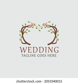 Design-Konzept für Hochzeitslogo Vektorgrafik