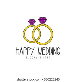 Wedding logo design template