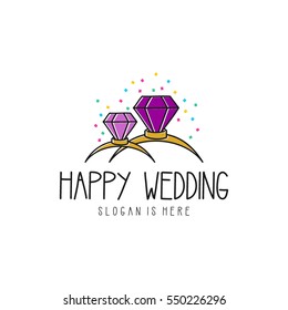 Wedding logo design template