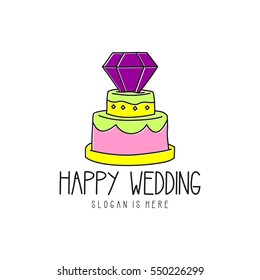 Wedding logo design template
