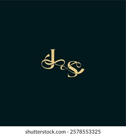 wedding logo initial bold concept design letter elegant and curvy style monogram JS